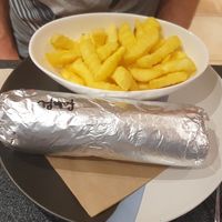 Falafel and small chips at Cafe Istanbul in Bendigo
