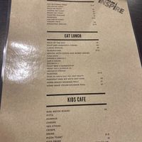 Permanent food menu at Levenshulme Inspire Café in Manchester