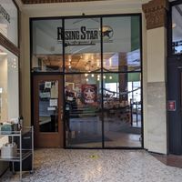 Store front from inside the Arcade at Rising Star Coffee Roasters - Superior Ave in Cleveland