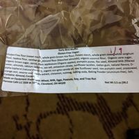 Morning glory muffin ingredients (vegan and gluten free) at Rising Star Coffee Roasters - Superior Ave in Cleveland