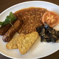 Vegetarian breakfast option excluding the egg to make vegan 🙂  at Forever Green in Mansfield