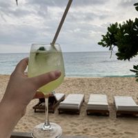 Cocktails on the beach  at Angel Beach in Unawatuna