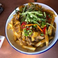 Fried banana blossom fries  at The Owl in Hartlepool