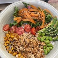 Poke bowl & Veggisima de Heura   at ECO DEL MAR in Blanes