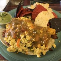 Tofu huevos rancheros  at Eklecticafe in Moab