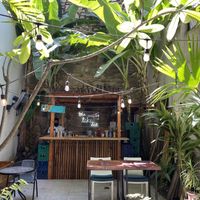 Back patio  at Mahalo Snack Shack in Panama City