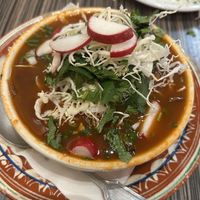 Vegan pozole 😍  at El Colibrí Restaurant and Deli in Salinas