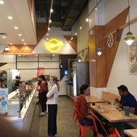 Seating inside at Pokeworks - 34th St in New York City