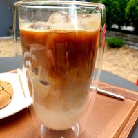 iced oat latte at Sunny Bread 써니브레드 - Huam in Seoul