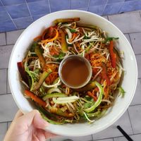 Pad Thai at Varuna Plant-Based Food & Juice Bar in Manuel Antonio