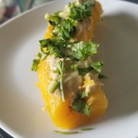 Sweet and hot plantain at Varuna Plant-Based Food & Juice Bar in Manuel Antonio