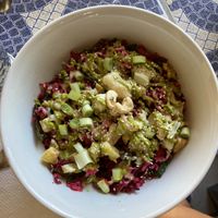 Pink rice  at Varuna Plant-Based Food & Juice Bar in Manuel Antonio