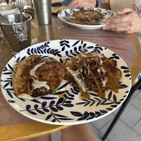 Banana and choc chip pancakes   at Varuna Plant-Based Food & Juice Bar in Manuel Antonio