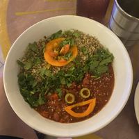 A beetroot chili   at Varuna Plant-Based Food & Juice Bar in Manuel Antonio
