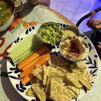 Dips platter  at Varuna Plant-Based Food & Juice Bar in Manuel Antonio