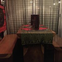 Indoor seating  at Nok Noy in Saint-gilles-les-bains