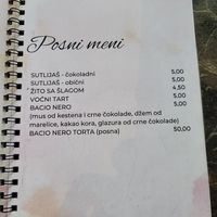 Posno menu is all vegan at Dolce Vita in Banja Luka