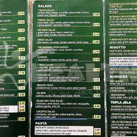 Menu  at Healthy in Banja Luka