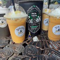 Our beautiful drinks from last summer ☺️ at Strange Brew in Kingston