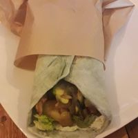 Green stuffed piada bread at Raparossa  in Pezze Di Greco