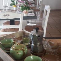 Italian coffee and liqueur set at Raparossa  in Pezze Di Greco