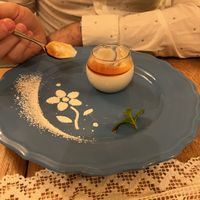 Coconut caramel panna cotta  at Raparossa  in Pezze Di Greco