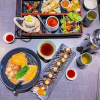 Bento, Ramen, Unagi Rolls  at Herbivore Japanese Vegetarian Restaurant in Central Singapore
