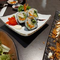 Tempura maki sushi at Herbivore Japanese Vegetarian Restaurant in Central Singapore