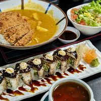 Vegan Chawanmushi, Shiitake Maki, Katsu Curry at Herbivore Japanese Vegetarian Restaurant in Central Singapore