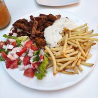 Fake Plate mit Seitan Gyros at Bellaverde in Mallorca