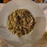 Truffle spaghettini at Bellaverde in Mallorca