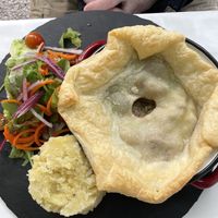Mushroom and ‘chicken’ pie   at Bellaverde in Mallorca