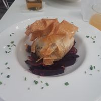 Filo parcel of smoked potatoes at Bellaverde in Mallorca