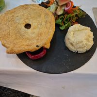 A vegan chicken pot pie! at Bellaverde in Mallorca