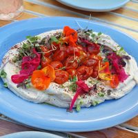 Hummus 9.50eur - delicious!!! at Bellaverde in Mallorca