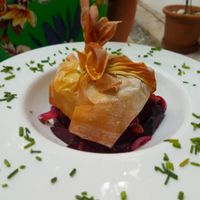 Potato, beetroot, mushrooms package at Bellaverde in Mallorca