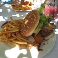 Vegetarischer Burger mit Kräuterseitling at Bellaverde in Mallorca