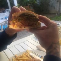 The big burger at Bellaverde in Mallorca