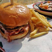 Vegan Beetroot burger at Frankie & Benny's - Trafford Centre in Manchester