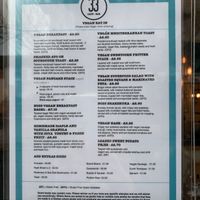 Vegan menu (does include vegan drinks on the back) at No 33 in Norwich