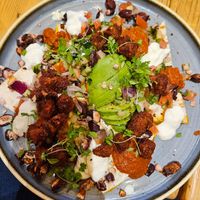 Vegan heuvos rancheros at No 33 in Norwich