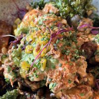 Crispy Courgette & Corn Hash  at Oeuf in Hove