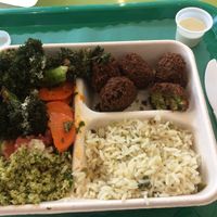 Bowl with falafel and rice at Maoz in Boca Raton