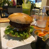 Vegan Burger at French Cafe in Uvita