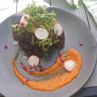 Veggie fritters at The Jolly Miller Cafe in Gisborne