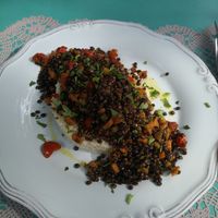 Linsenreisgericht at Lucciola Organic Bistro in Corfu