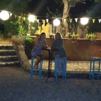 Summer garden  at Lucciola Organic Bistro in Corfu