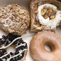 The vanilla cream filled one are the best!  at Jones Donuts in Stuttgart