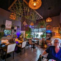 Clean and stylish interior at Curry Lounge in Bergamo