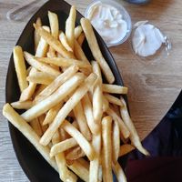 Fries on the side, tasty! at Klaus Kebab in Bremen